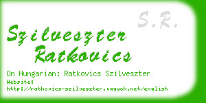szilveszter ratkovics business card